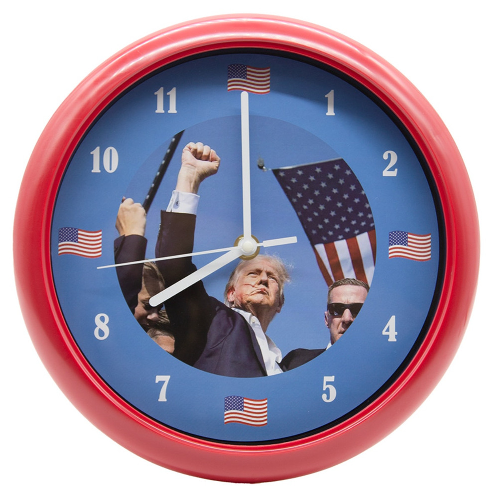 Trump Talking Wall Clock 10in Speaks Each Hour Political Novelty As Seen On TV